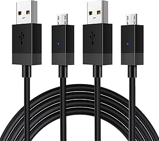 PS4 コントローラー 用 microUSB充電コード/データケーブル (2.75M/2本) PS4充電ケーブル Xbox One プレステ4 slim/PS4 Pro等対応