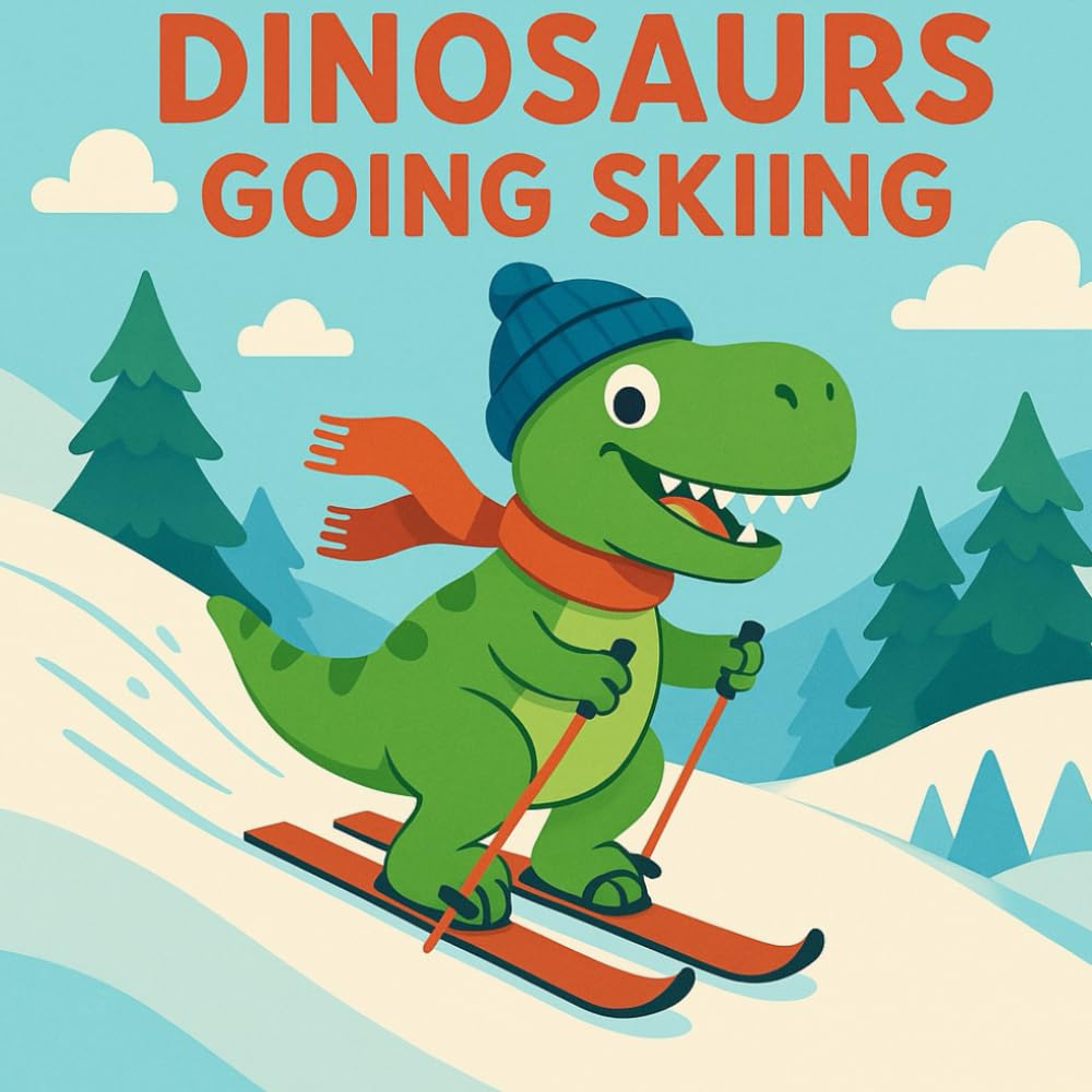 Dinosaurs Going Skiing: Kids Book About Skiing