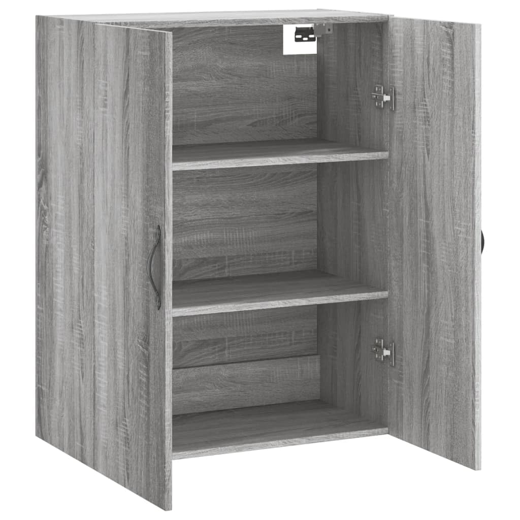 Mobile A Muro VidaXL Grigio Sonoma 88x26x18.5 Cm, 3 Cassetti, In Legno Multistrato, Per TV O Soggiorno