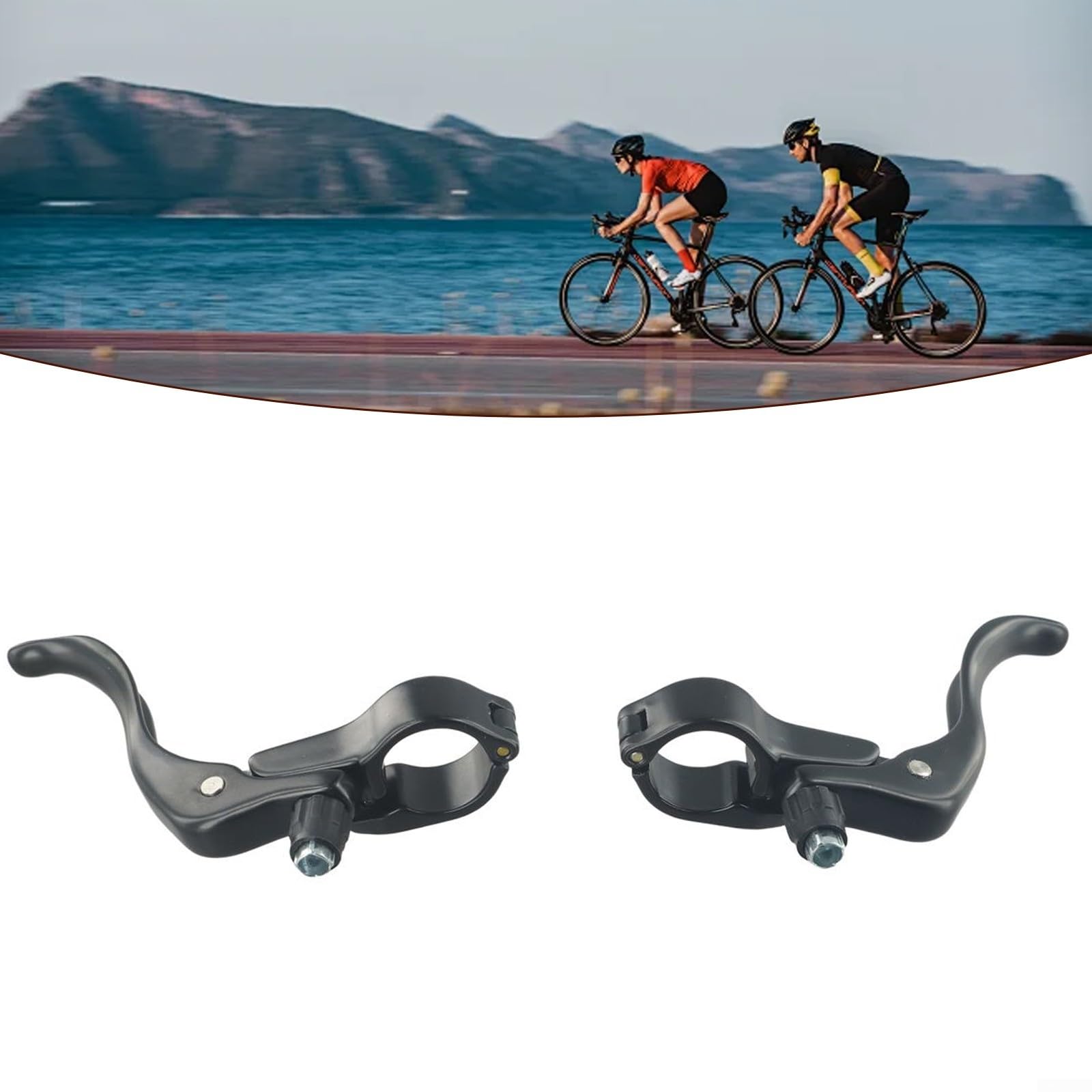 Paire De Leviers De Frein VTT/route - Léger, Réglable, Compatible Guidon 22,2mm, Couleur Au Choix