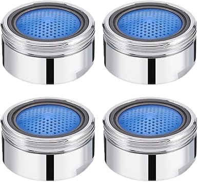 4 Pcs Water Saver Spout Filter Tap Aerator Mesh Tap Head Faucet Aerator Replacement Parts Insert Nozzle Water Saver Tap Filter Nozzle Faucet Aerator for Kitchen Bathroom 4PCS 24mm
