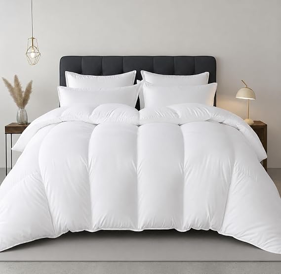 Hotel Quality Super King Duvet 10.5 Tog All Season Quilt Ultra-Soft Fluffy Hollowfibre Anti-Allergy Super King Bed Duvet Machine Washable