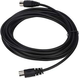 DIN 8Pin To DIN 8Pin Cable, Explosion Proof 16.4ft High Accuracy PVC Shell DIN 8 Pin Male To Male Cable Tight Connection for Security Monitoring