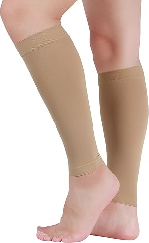 LIN PERFORMANCE Mangas de compresión médica para pantorrilla 20-30 mmhg ligeras para hombres y mujeres calcetines de compresión sin pies
