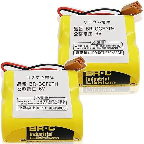 XIAOXX - Batería de litio no recargable BR-CCF2TH de 6V 5000mAh para Fanuc A98L-0001-0902A98L-0031-0006 con conector marrón