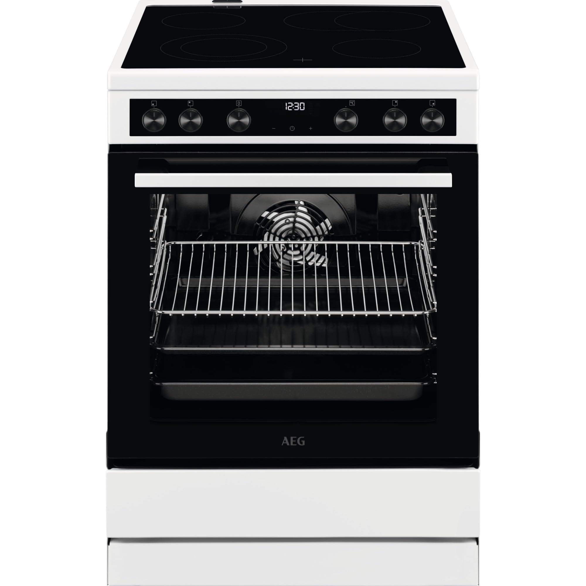 AEG CCB644OCBW – 60 cm Standherd mit Glaskeramik-Kochfeld