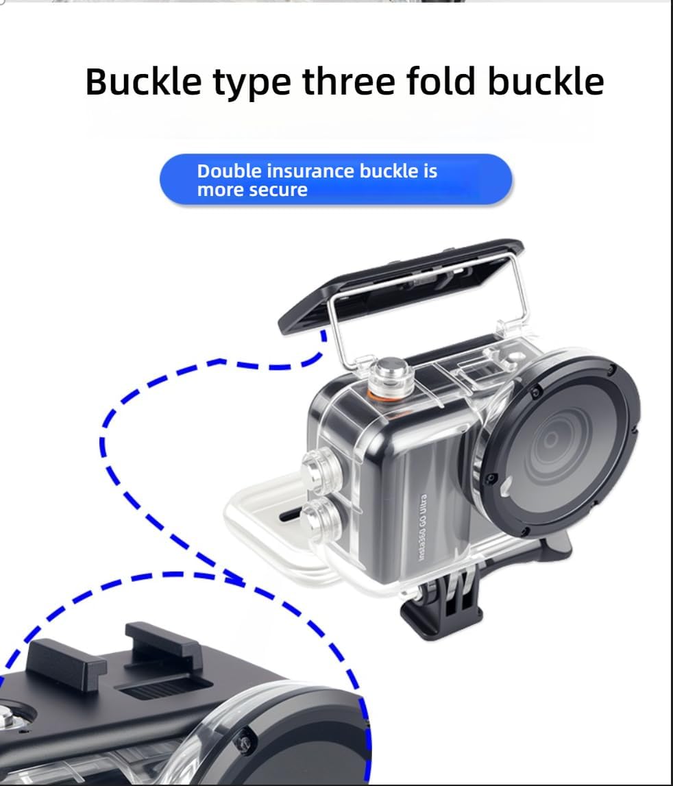 Waterproof Case Compatible for Insta360 Go Ultra，High-Transparency, Corrosion-Resistant PC Material Offers Impact-Resistant, and Scratch-Resistant Properties for Enhanced Camera Protection.