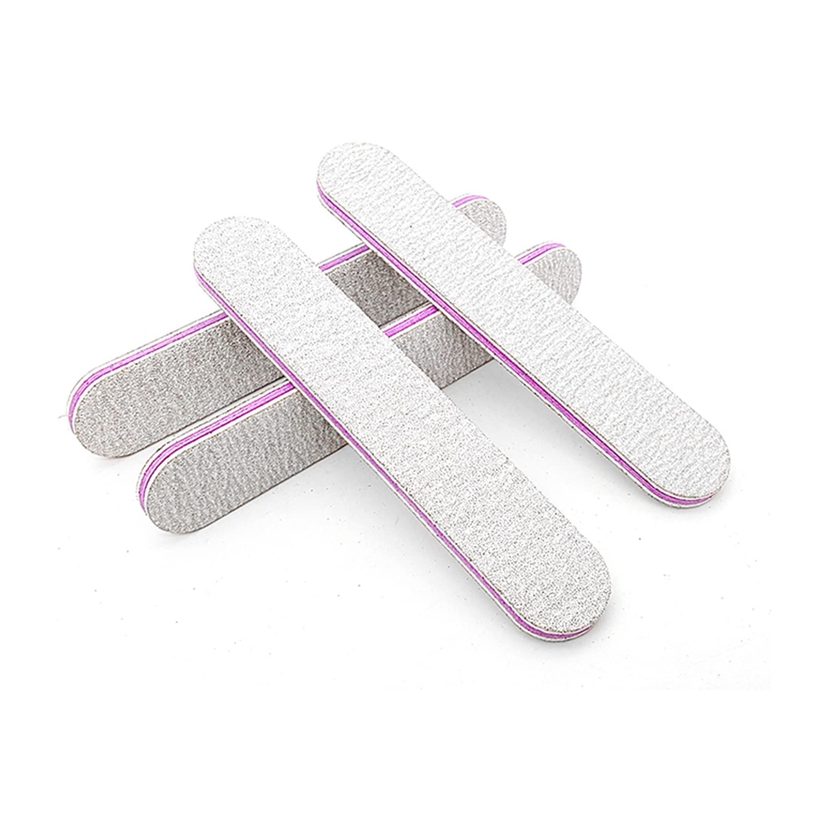 TRUSTTWO 100 unids/Lote Mini limas de uñas 100 180 Profesional Gris Recto Fuerte Papel de Lija limas de uñas for manicura The 6cm-100pcs