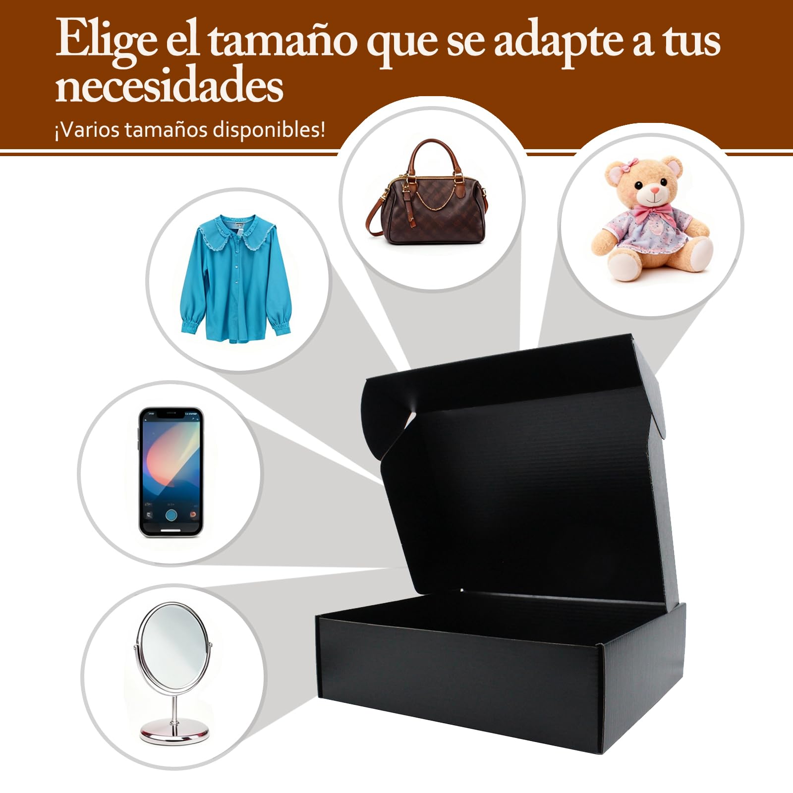 25 x 20 x 7 cm Caja postal plegable negra – cartón reciclable – negro por dentro y por fuera – para regalos, sets de joyería, chocolates y manualidades – pack de 25