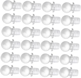Garneck 24pcs Glass Ball Stoppers Wine Bottle Stoppers Caps Vacuum Pump for Wine Bottle Perfume Oil