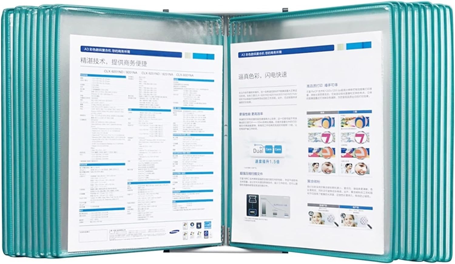 noxozoqm Wall Mounted Reference, 20 Double-Sided Panels, A4 Letter-Size, Assorted Colors(Color:C)