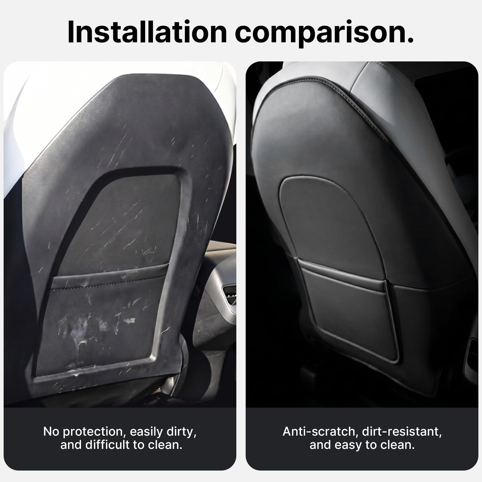 2 Pezzi Protezione per Schienale Posteriore per Tesla Model Y/3 | per Tesla Model 3 2017-2023, 2024-2026+Highland (solo Premium) e Model Y 2020-2024, 2025-2026+Juniper (solo Premium)