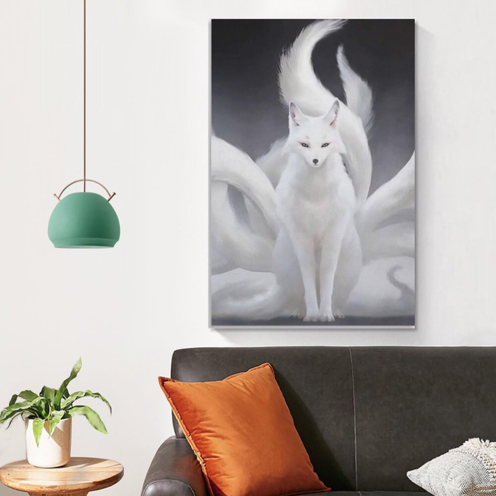 キツネ 原画 アクリル画 インテリアアート「九尾」 Amazon.co.jp: 九尾の狐素晴らしい絵画 アートポスター 印刷 ポスター