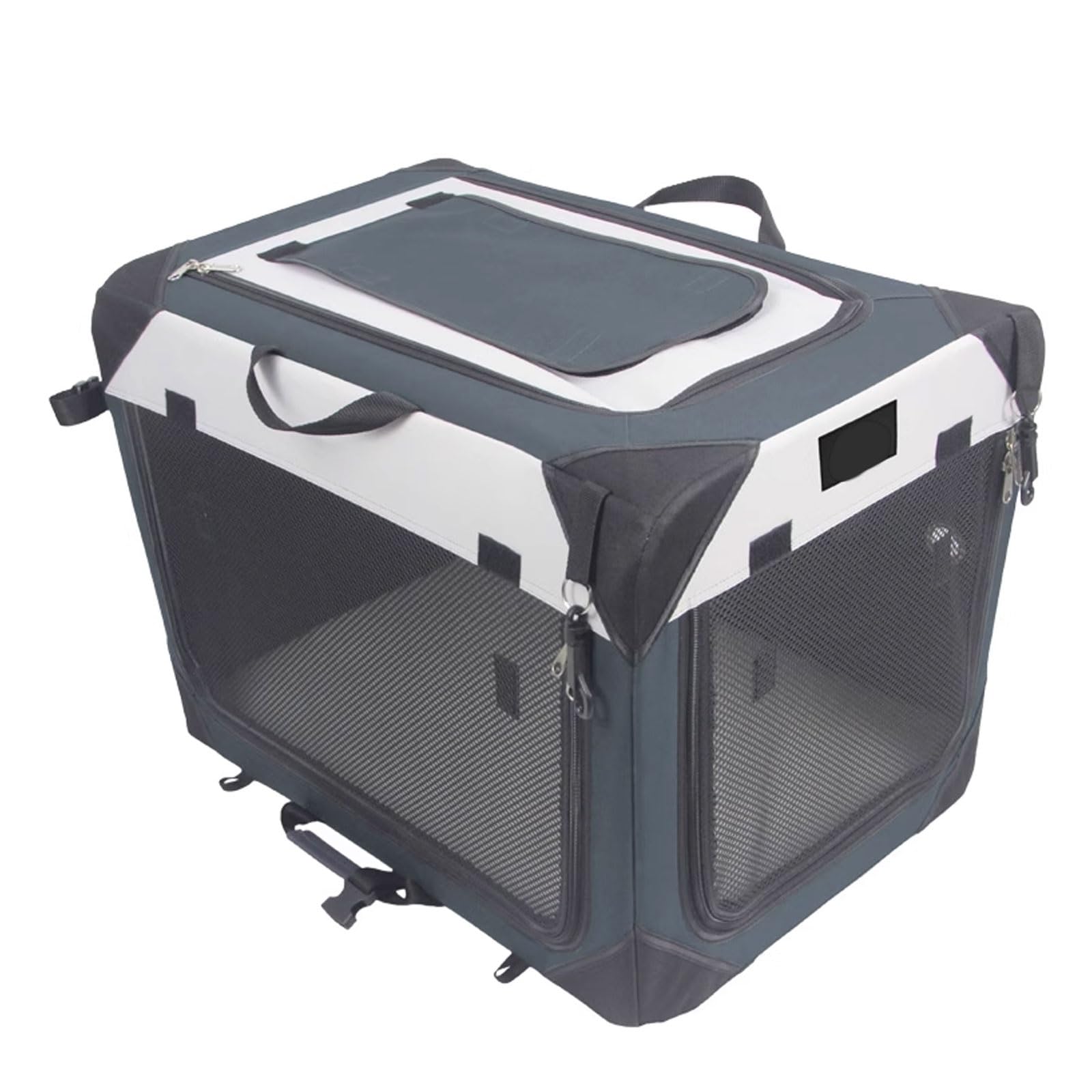 Gabbia per cani, trasportino pieghevole con lati morbidi con pannelli in rete traspirante, tessuto Oxford resistente e telaio in acciaio, design portatile per cani e gatti