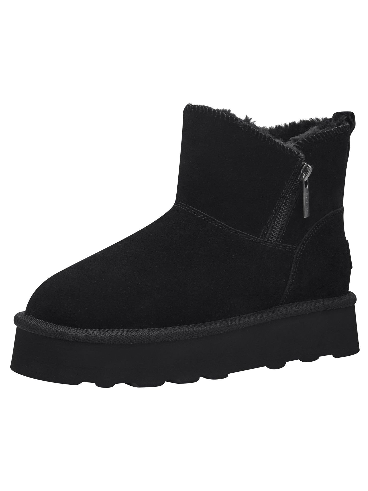 s.Oliver Women's Leather Lined Winter Boots Without Heel, black, 42 EU