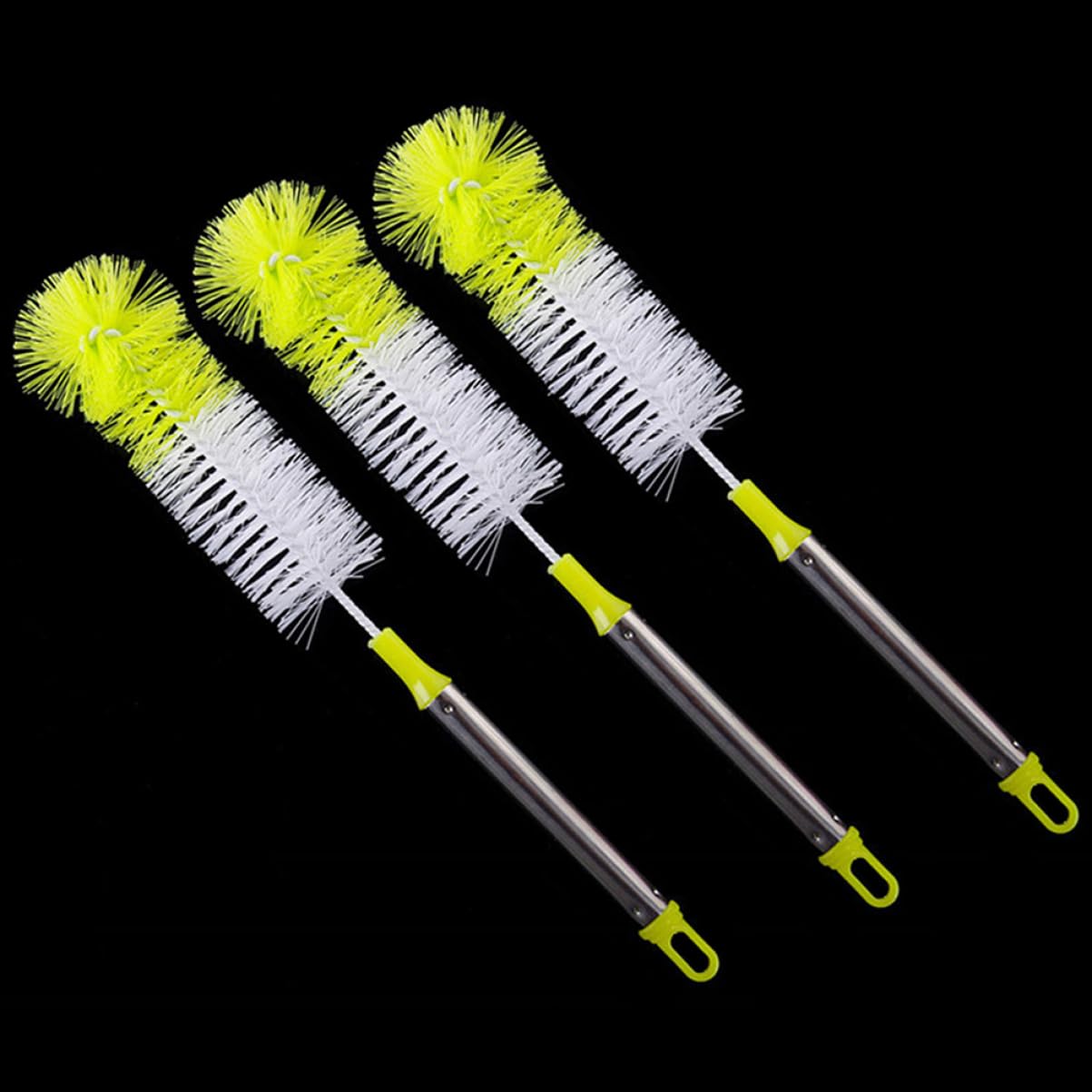 2 Set Spazzola Per Bottiglie Rondella Per Bottiglie Detergente Per Tazza Per Bottiglia In Nylon 3 pezzi*2