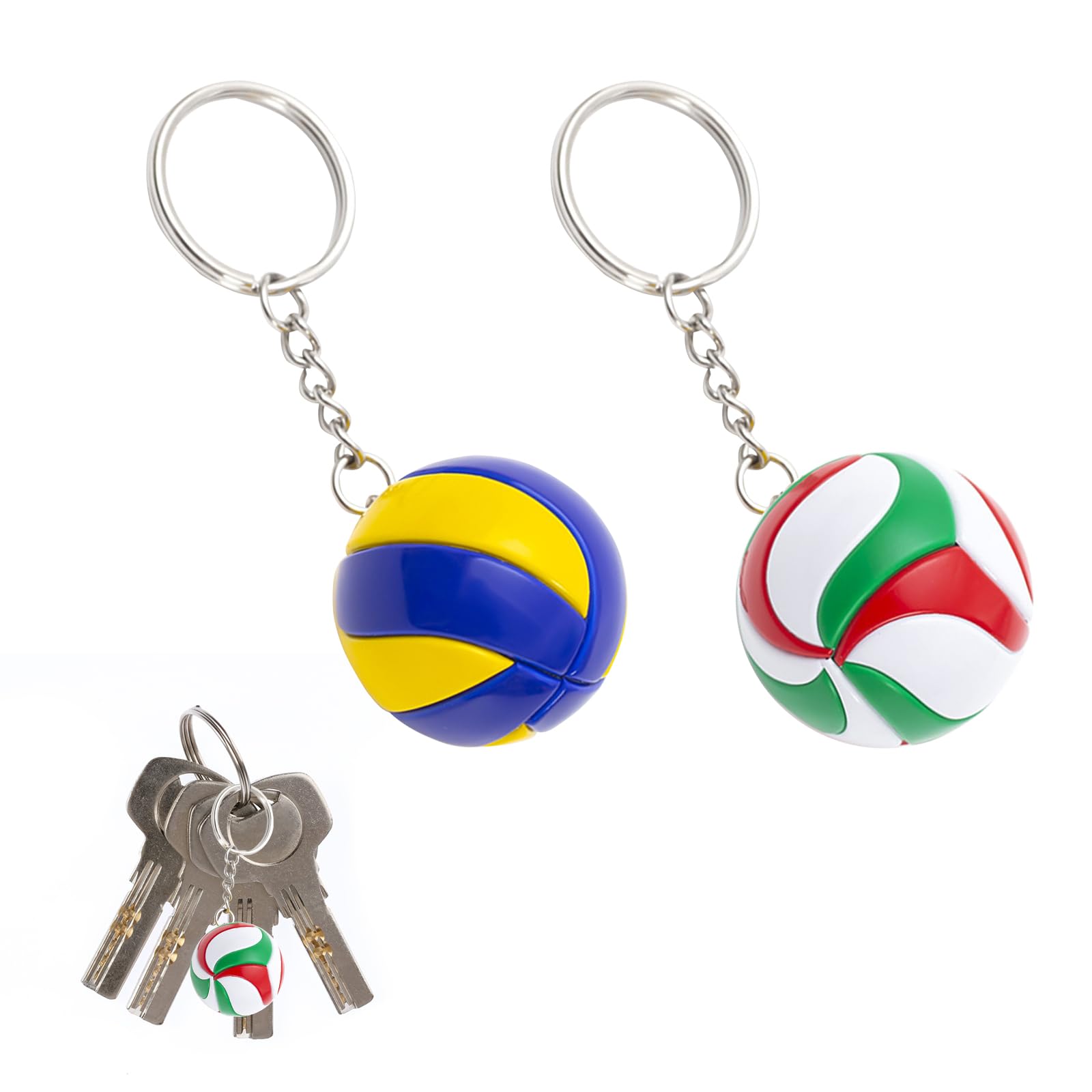 Pallavolo Portachiavi a Forma di Pallone da Pallavolo - Ciondolo Pallavolo Palla - Portachiavi Simpatici Regali di Compleanno Creativi per Amici