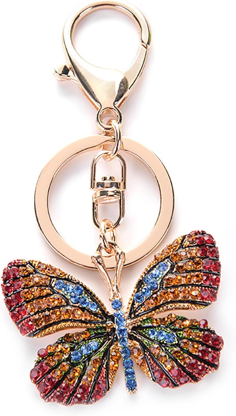 Animal Keychain for Women Men Delicate Rhinestone Car Key Chain Bag Hanging Accessories