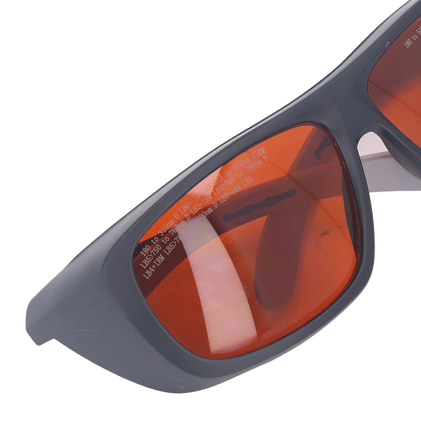 lyrlody Laserbrille, PC-Blendschutzbrille, 180 Bis 540 Nm und 750 Bis 1100 Nm Schutz, Schnelle Lichtreaktion, Kratzfeste Oberfläche, für Glasfaserprojekte und Profis