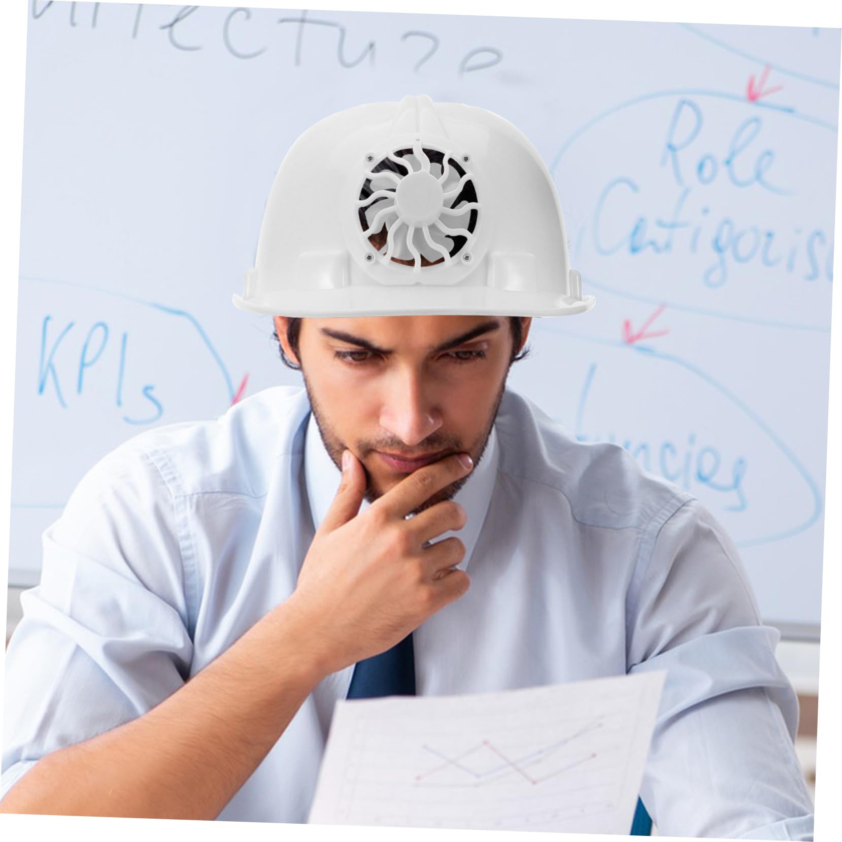 Casco Ventilador Construcción Sombrero Hombres Casco Ventilador Ventilador De Solar Casco con Ventilador Solar Casco con Ventilador Sombrero De Trabajo Casco De