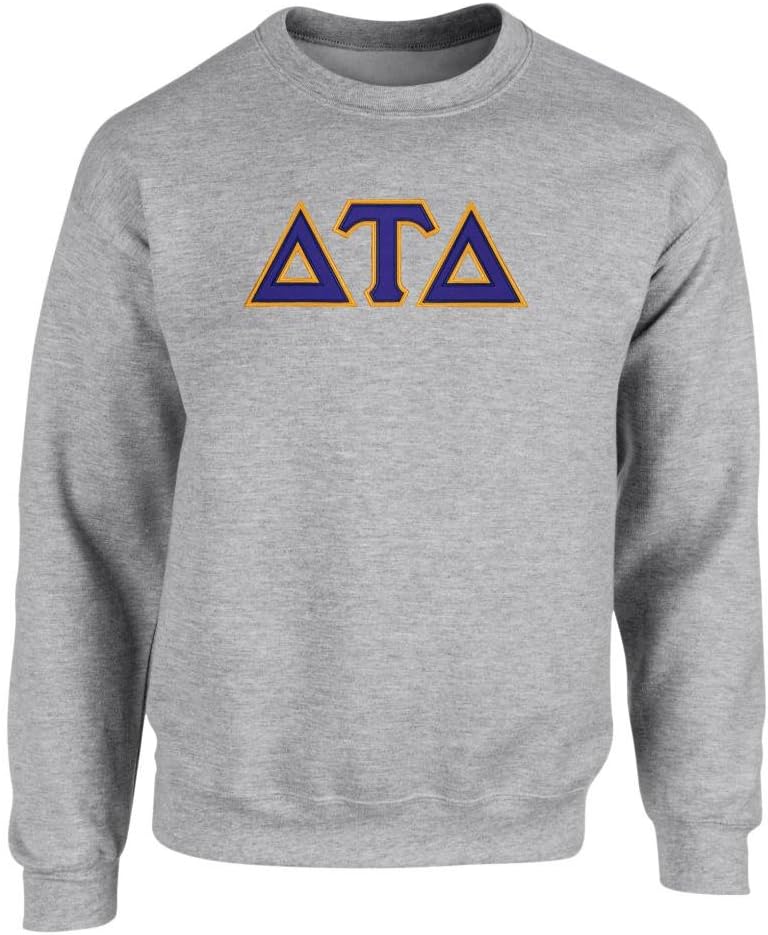 Fashion Greek Delta Tau Delta Twill Letter Crewneck Sweatshirt