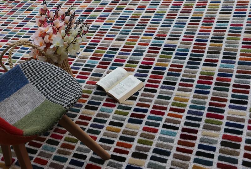 Sandy Handmade Tufted Floral Desing Wool Area Rug and Carpet Living Room