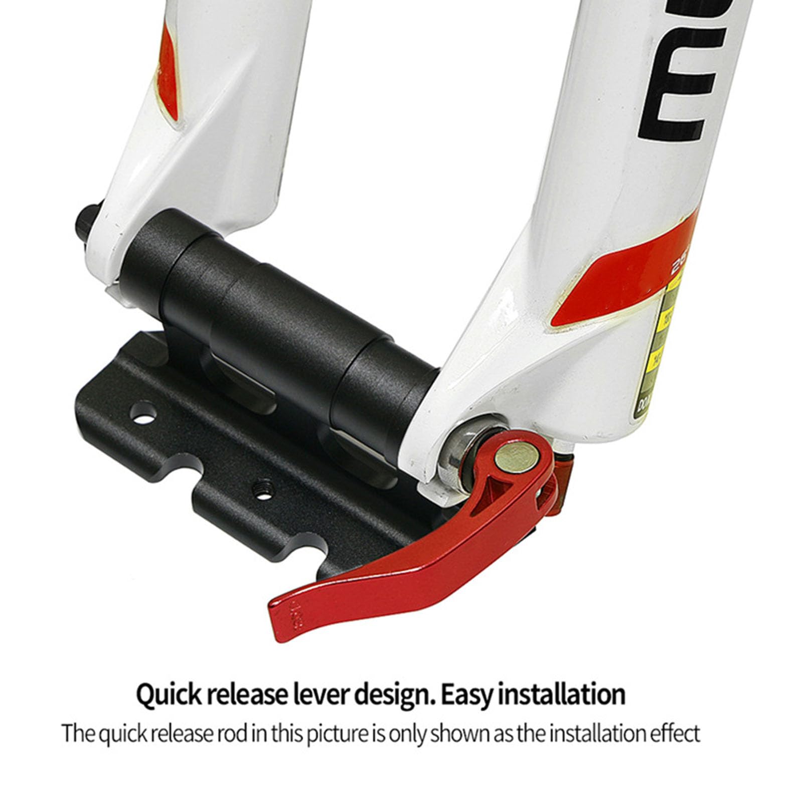 Lybunair Universal Bike Fork Mount, Aluminum Alloy Quick Release Through Axle Adapter with Interchangeable Inserts, Secure Car Rack Installation for Trucks SUVs Trailers