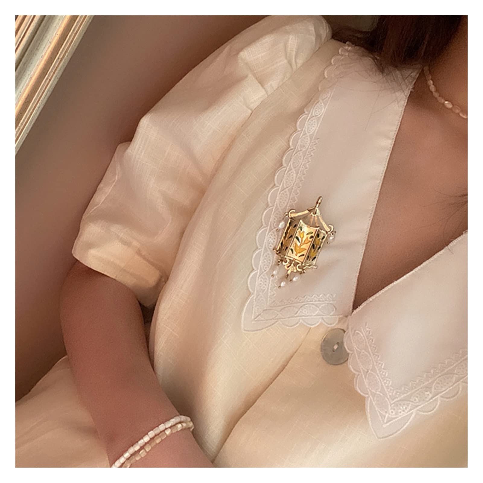 Chinesischen Stil Frauen Broschen Retro Design Ethnische Brosche Pins Damen Büro Casual Perle Zubehör Schmuck
