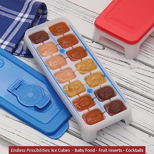 Set de 2 cubiteras de silicona para hielo con tapa miniatura 6