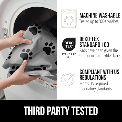 Miniatura 7 de GORILLA GRIP PREMIUM - Alfombrilla impermeable para mascotas y cama para perros, reutilizable, lavable, a prueba de fugas, almohadillas para jaulas