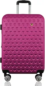 Mala de Viagem Média 23kg Despachada Expansiva Rígida Rodas Duplas 360º Cadeado TSA Gladiador C1M Vinho