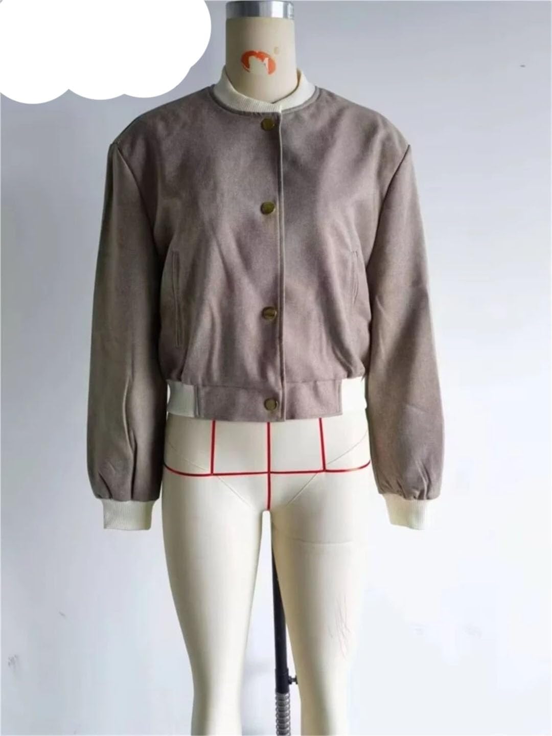 Generisch Chaqueta bomber de béisbol para mujer, estilo informal, versátil, recortada