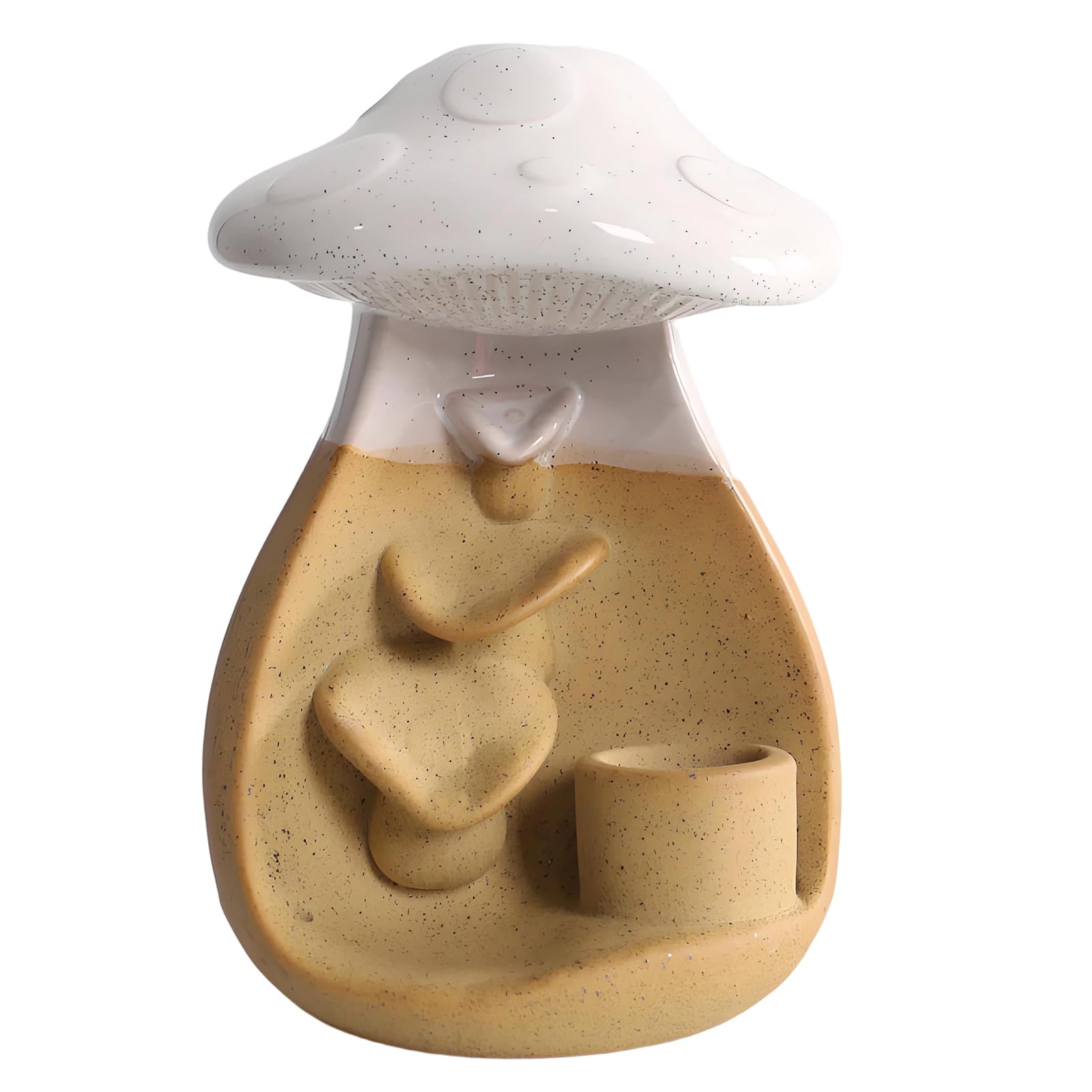 Portaincenso a fungo in ceramica, con piattaforma a cono e cascata affumicata, per la decorazione domestica, bruciatori di incenso