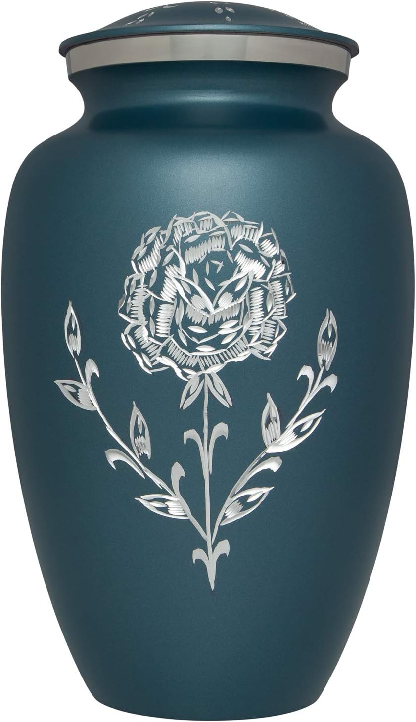 Purple Cremation Urn - Colorful Funeral Urn in Four Colors - Large Burial Urn for Human Ashes Adult Size 220 lbs - Aluminum