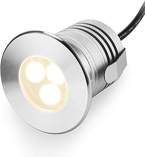 CNBRIGHTER LED Underwater Swimming Pool Lights,3W CREE Chip,12V-24V DC,IP68 Waterproof,Stainless Steel Aluminum,for Inground Pools Ponds Fountains and Boats (3000K)