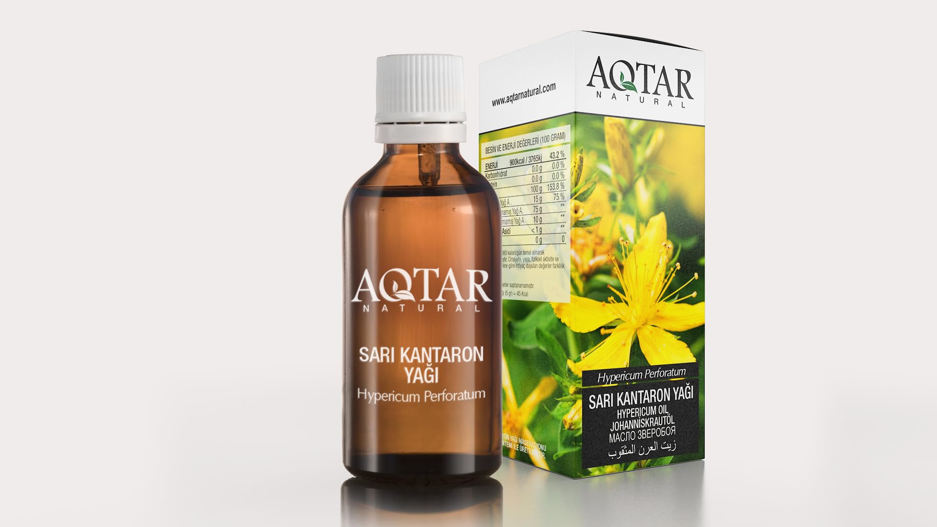 Aqtar %100 Saf Sarı Kantaron Yağı 50 ML