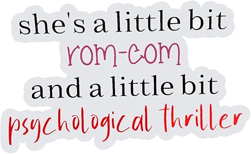 Romcoms and Thrillers - Calcomanía de libro - Vinilo Bookish - Pegatinas de libros - Regalo de libro - Regalo de lectura - Etiqueta de lectura