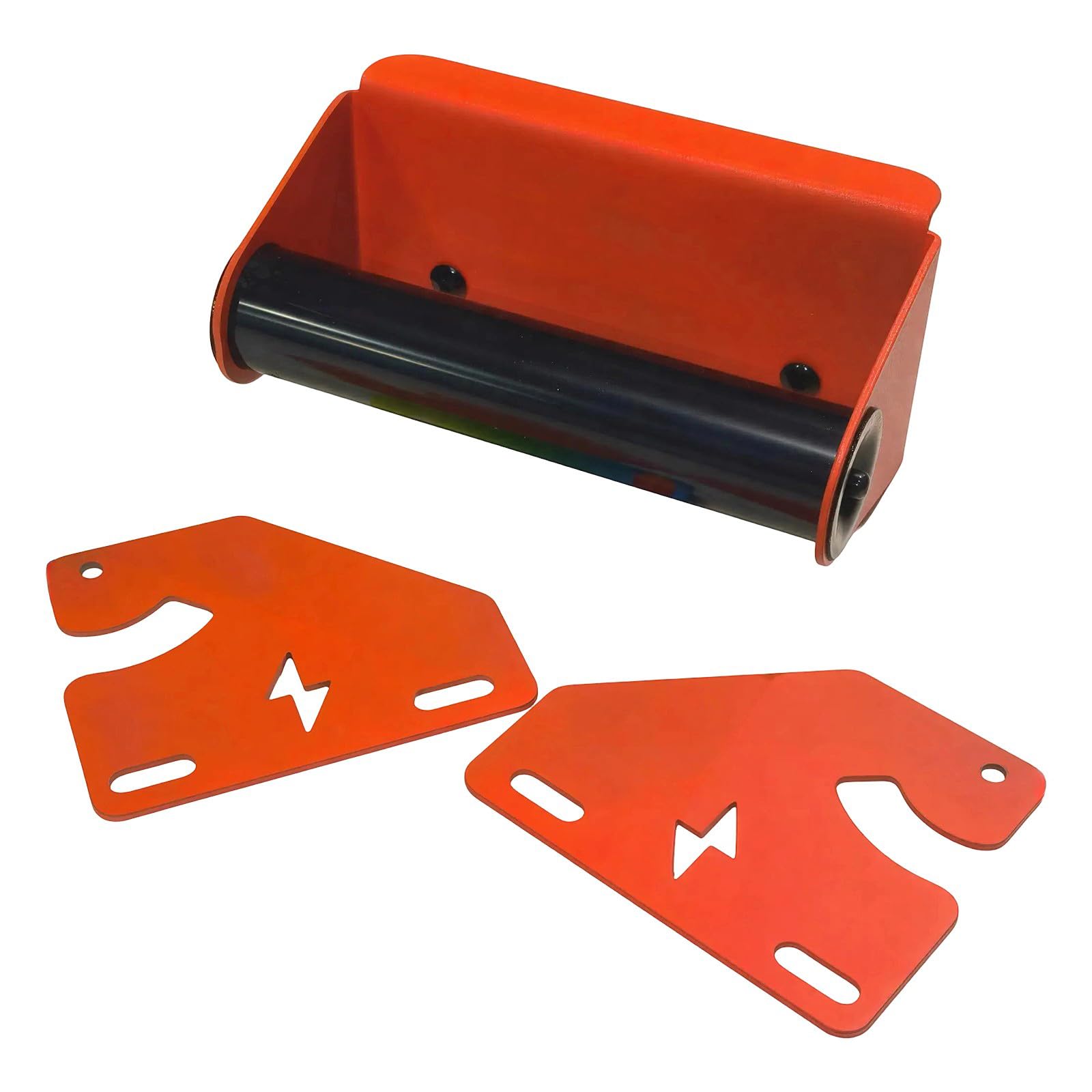 Zxfdsfdbnm Grill Lid Repair Assembly, Steel Handle Set with 2 Side Hinge Brackets for 28 36 44 Inch Griddle Lid Replacement Hardware Maintenance