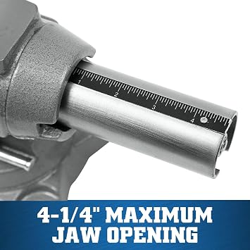 Wilton Multi-Purpose Bench Vise, 4-1/2 Width, 4-1/4 Max Jaw Opening, 2-1/4 Throat (Model 450P)
