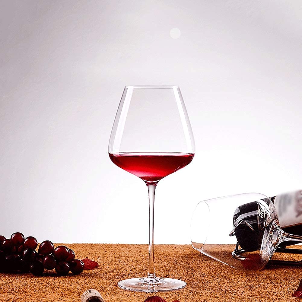 Zuverlässige Weingläser, Premium-Rotweingläser, Kristall-Weingläser, großes Fassungsvermögen, 680 ml, Stielglas (Farbe: transparent)