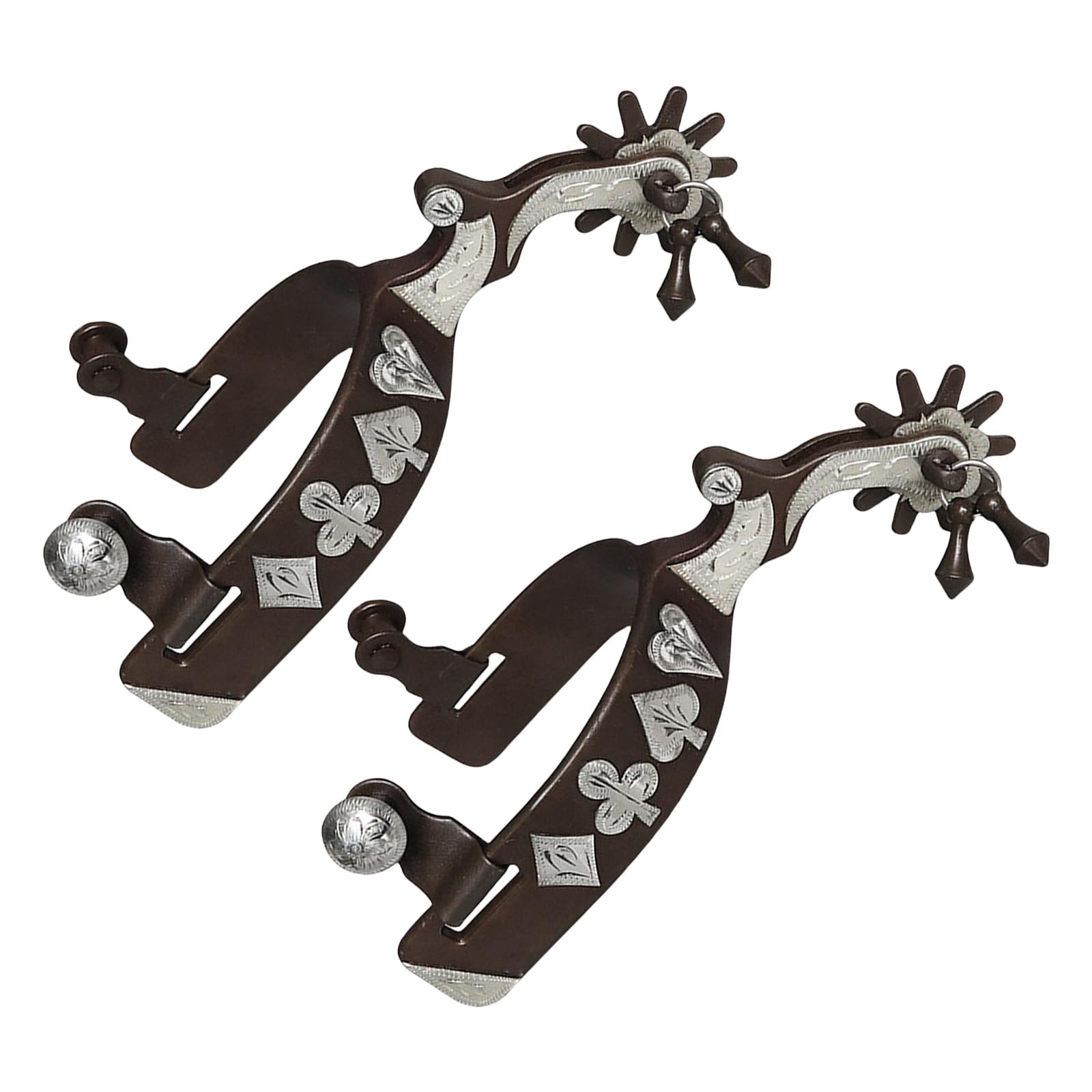 Handgefertigte Metallsporen Mit Deutscher Silber Western Antik Optik. Haltbarkeit Horsebacks Horsemanship Gear Western Horsemanship