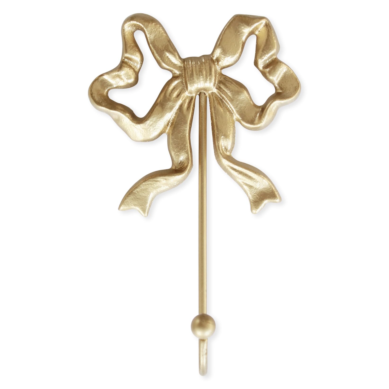BITALYE Single Bow Hook,Gold Cast Iron Hook,Size(S):4.1x6.5 inches