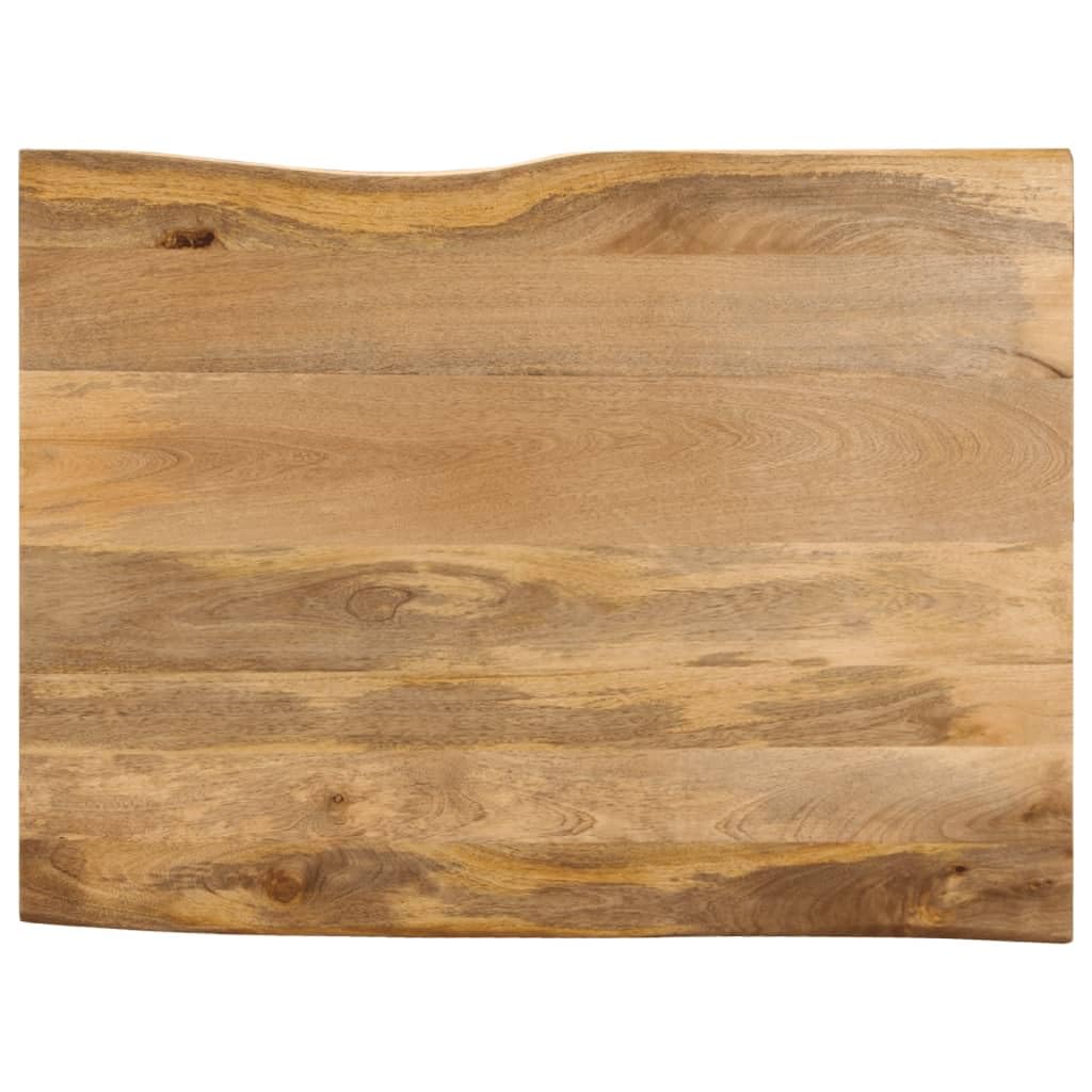 vidaXL Tischplatte, Holztischplatte mit Baumkante, Ersatztischplatte für Couchtisch Beistelltisch Esstisch, Holzplatte, Massivholz Mango