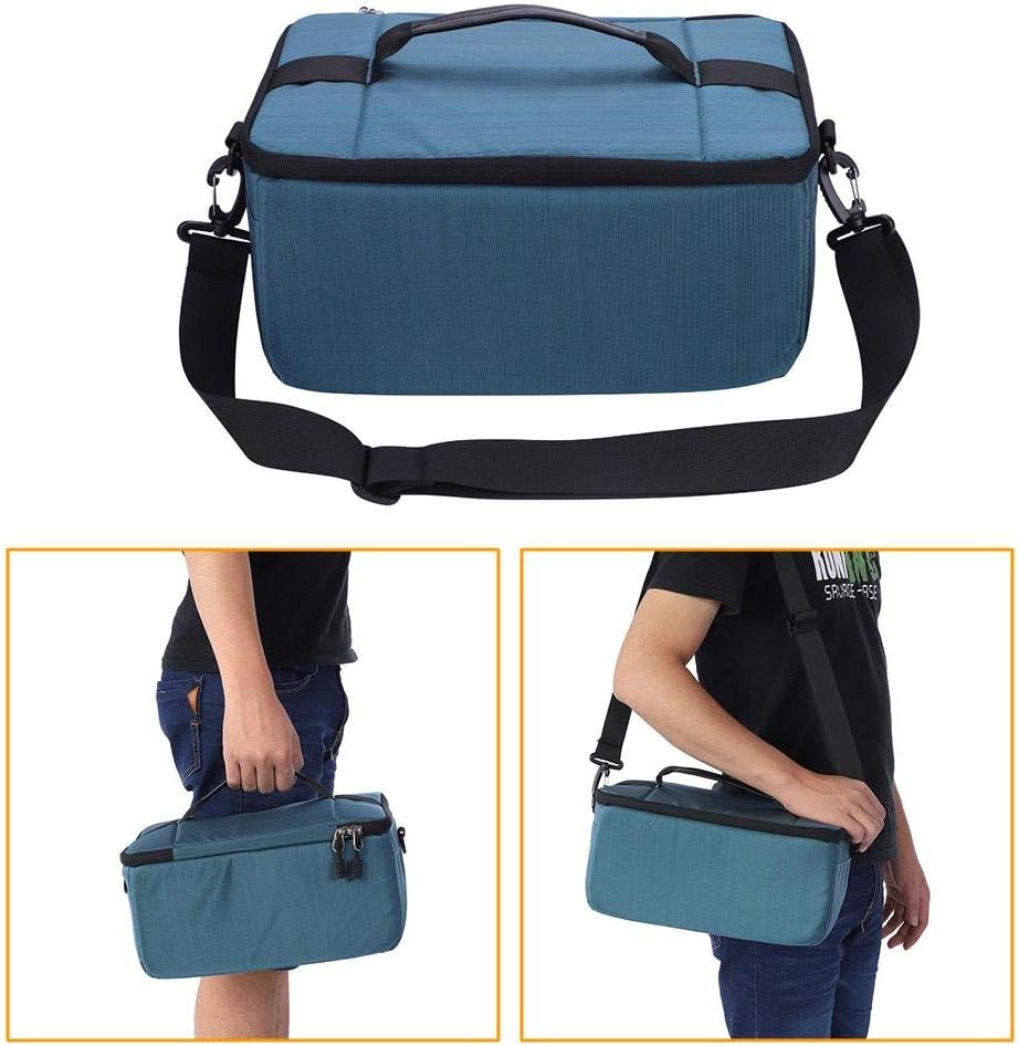 Acouto camera lens case, Protective Insert Partition Handle Camera Lens Bag Case Pouch, Camera Liner Bag, Zipper DSLR Camera Bag(Blue)