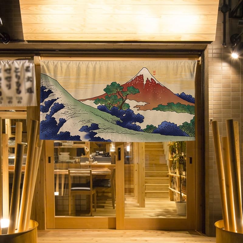 Rideau japonais noren occultant partiel 120x60cm pour habiller vos fenetres