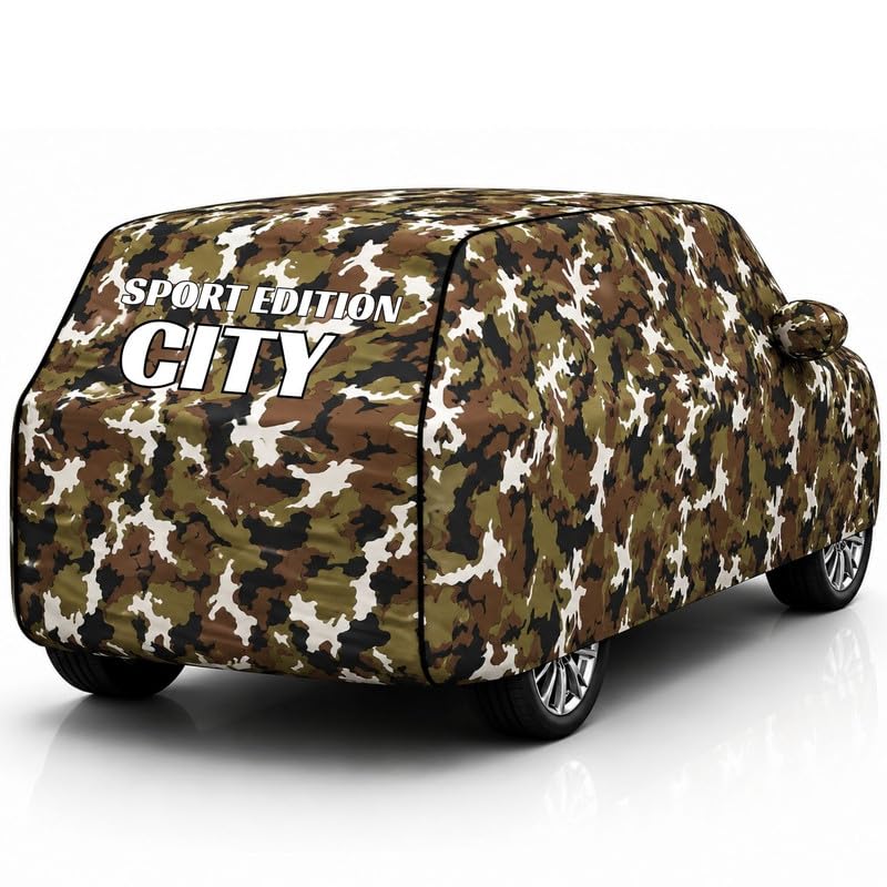 Image of Back-Boo Heavy Waterproof City Sport Edition Car Cover | Polyester Car Body Covers for Rain & Sun | UV Protection, Dustproof, Scratch Resistant, Windproof, Heat Resistant, Custom Fit - (Jungle)