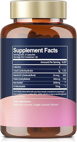 Miniatura 8 de Totaria Cápsulas de inositol para mujeres, probióticos prebióticos posbióticos paquete para mujeres y hombres