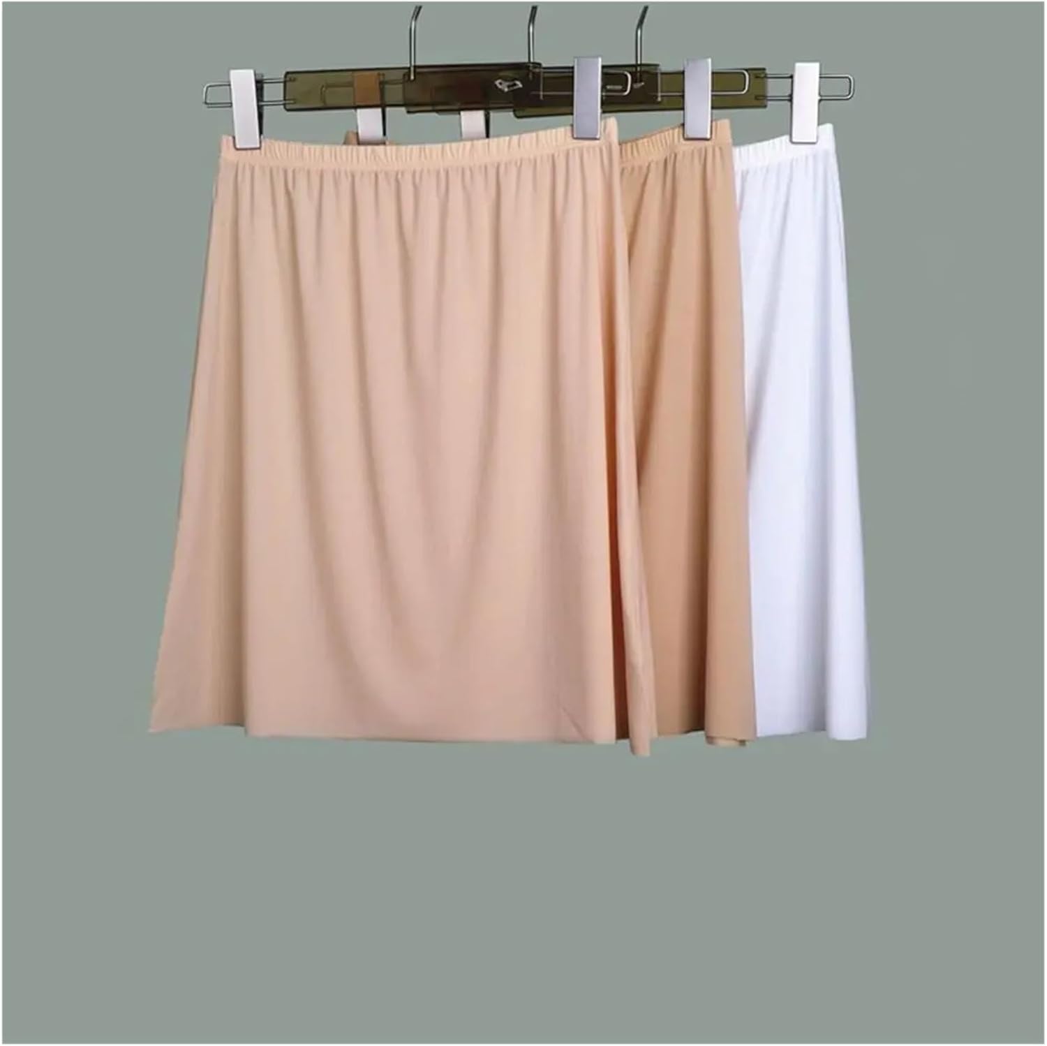 Cotton High Waist For Women Solid Color Underskirt Half Slips Long Petticoat Safety