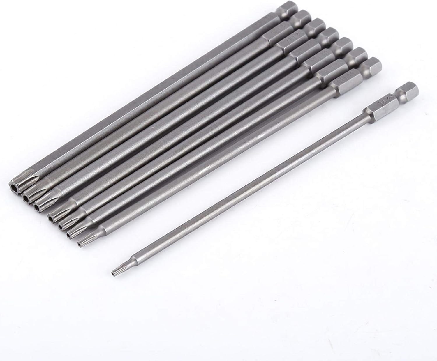 Fafeicy 150mm 8pcs Screwdriver Bits, S2 Steel Star Head Screwdriver Set Bits Hand Tools Magnetic Screw Driver Set Used for Manual or Electric Screwdriver, Electric Drills