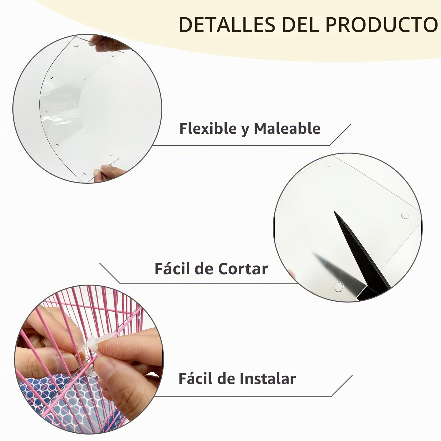 12 Piezas de Forro de Bordes de Jaula para Mascotas, 35 x 12 cm, Forros de protección para Jaula de Conejo con 120 Piezas de Lazos para Conejo, cobaya, hámster y Otros Animales pequeños
